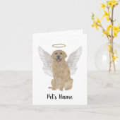 Persoonlijke Golden Retriever Sympathie Memorial Kaart (Gele Bloem)