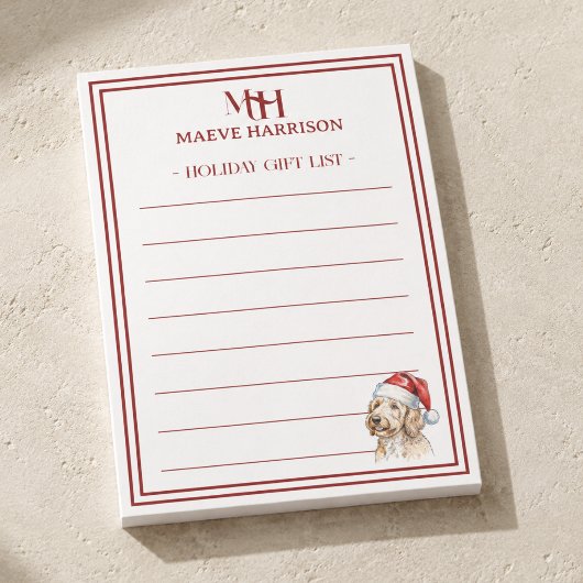 Persoonlijke Goldendoodle Kerstcadeaulijst Post-it® Notes