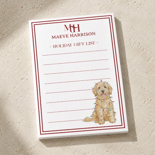 Persoonlijke Goldendoodle Kerstcadeaulijst Post-it® Notes