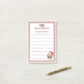 Persoonlijke Goldendoodle Kerstcadeaulijst Post-it® Notes (Op bureau)