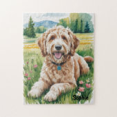 Persoonlijke Goldendoodle Legpuzzel (Verticaal)