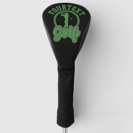 Persoonlijke Golf ADD NAAM Retro Pro Golfer Swing Golfheadcover (Voorkant)