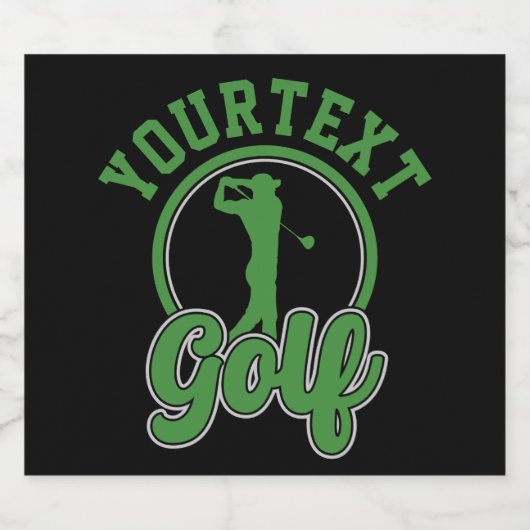 Persoonlijke Golf ADD NAME Retro Pro Golfer Swing Bier Etiket (Enkel label)