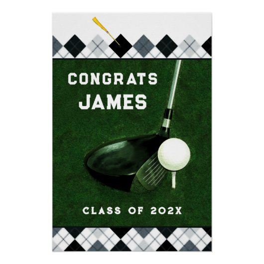 Persoonlijke Golf Afstudeergeschenk Perfect Poster (Voorkant)