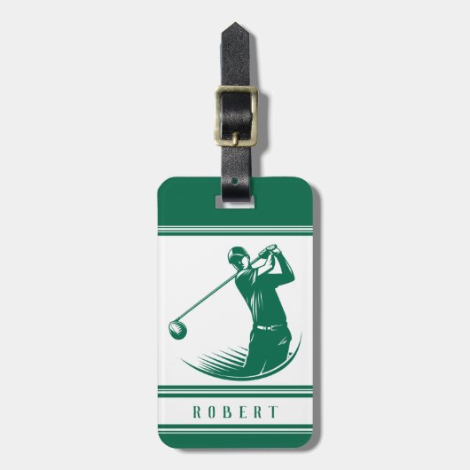 Persoonlijke Golf Bagagelabel (Voorkant verticaal)