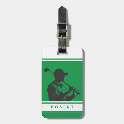 Persoonlijke Golf Bagagelabel (Voorkant verticaal)