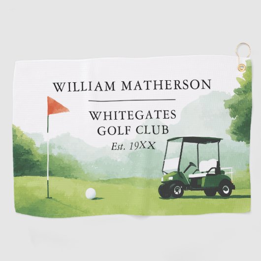 Persoonlijke Golf Buggy Clubnaam Golfhanddoek (Horizontaal)