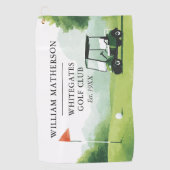 Persoonlijke Golf Buggy Clubnaam Golfhanddoek (Voorkant)