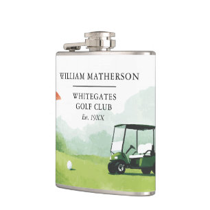Persoonlijke Golf Buggy Clubnaam Heupfles