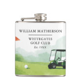 Persoonlijke Golf Buggy Clubnaam Heupfles (Voorkant)