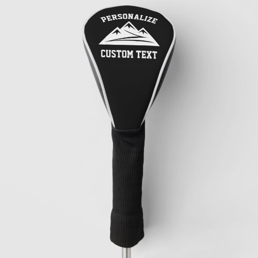 Persoonlijke golf driver hoes met berglogo golfheadcover (Voorkant)
