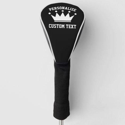 Persoonlijke golf driver hoes met kroonlogo golfheadcover (Voorkant)