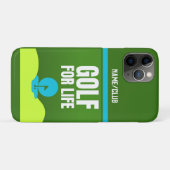 Persoonlijke "Golf for Life" iPhone Case (Achterkant (horizontaal))