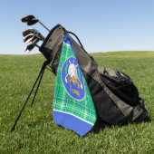 Persoonlijke Golf Groen Geruit Golfhanddoek (Groen)