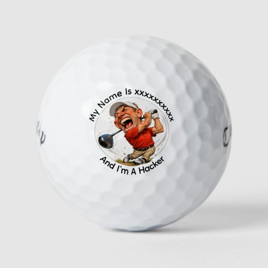 Persoonlijke Golf Hacker Callaway Golfballen (Voorkant)