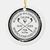 Persoonlijke Golf Hole in One Aandenken Keramisch Ornament (Voorkant)