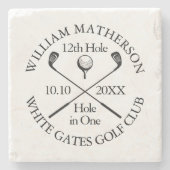 Persoonlijke Golf Hole in One Award Stenen Onderzetter (Voorkant)