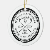 Persoonlijke Golf Hole in One-herinnering Keramisch Ornament (Links)