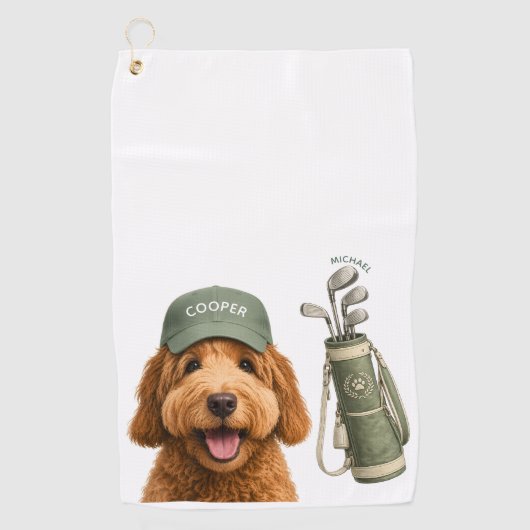 Persoonlijke Golf Hond Handdoek Aangepaste Huisdie (Voorkant)