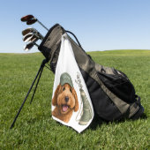 Persoonlijke Golf Hond Handdoek Aangepaste Huisdie (Groen)