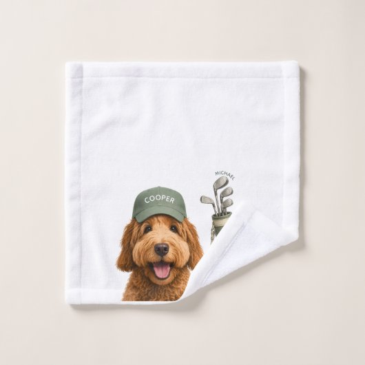 Persoonlijke Golf Hond Handdoek Aangepaste Huisdie (Wasdoekje)