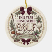 Persoonlijke Golf Kerst Ornament (Voorkant)