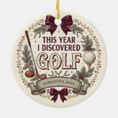 Persoonlijke Golf Kerst Ornament (Achterkant)