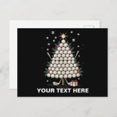 Persoonlijke Golf Kerstboom Uitrusting Familie Feestdagenkaart (Voorkant / Achterkant)