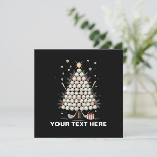 Persoonlijke Golf Kerstboom Uitrusting Familie Kaart