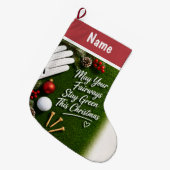 Persoonlijke golf kerstcadeaus grote kerstsok (Voorkant (Hangend))