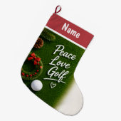 Persoonlijke golf kerstcadeaus grote kerstsok (Voorkant (Hangend))