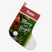 Persoonlijke golf kerstcadeaus grote kerstsok (Voorkant (Hangend))