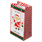 Persoonlijke Golf Kerstvakantie Kleine Cadeautas (Achterkant Gekanteld)