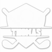 Persoonlijke Golf Liefhebber Sticker (Voorkant)