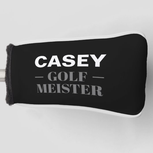 Persoonlijke Golf Meister Grappig Golfheadcover (Voorkant)