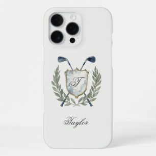 Persoonlijke Golf Monogram Crest Elegant iPhone 16 Pro Max Hoesje