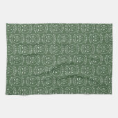 Persoonlijke Golf Monogram Naam Groen Golf Theedoek (Horizontaal)