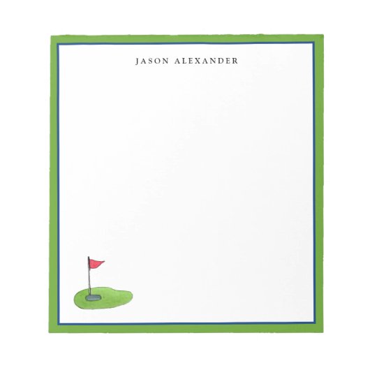 Persoonlijke Golf  Notitieblok (Voorkant)