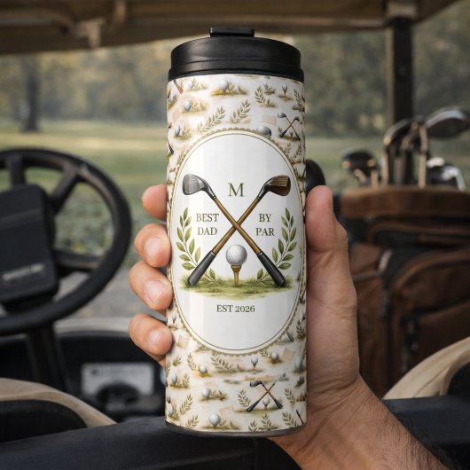Persoonlijke Golf Papa Beste Door Par Monogram Thermosbeker