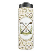 Persoonlijke Golf Papa Beste Door Par Monogram Thermosbeker (Voorkant)