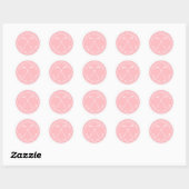 Persoonlijke golf roze sleutelhanger ronde sticker (Vel)