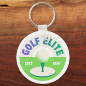 Persoonlijke Golf Sleutelhanger | Ronde Golf Cadea (Achterkant)