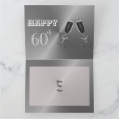 Persoonlijke golf thema 60e verjaardagskaart kaart (Binnen)