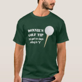Persoonlijke Golf Tip Golfer Green T-Shirt (Voorkant)