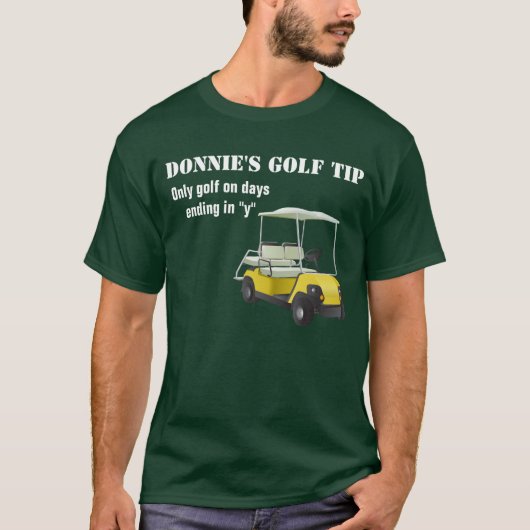 Persoonlijke Golf Tip Golfer Green T-Shirt (Voorkant)