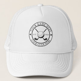 Persoonlijke Golf Trucker Cap met Club Logo Print