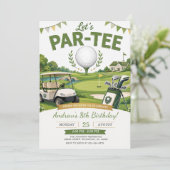 Persoonlijke Golf Verjaardag Kaart (Staand voorkant)