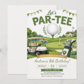 Persoonlijke Golf Verjaardag Kaart (Voorkant / Achterkant)
