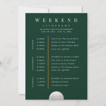 Persoonlijke Golf Weekend Itinerarkaart