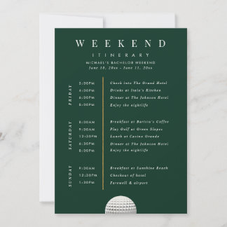 Persoonlijke Golf Weekend Itinerarkaart Kaart